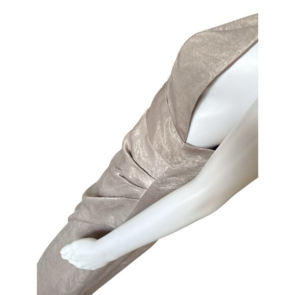 The Jetset Diaries Metallic Stone Wrap Maxi Dress Side Slit Size Small NWT - Picture 9 of 12